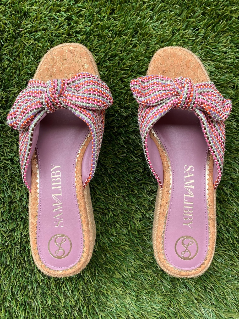 Bow Knot jute platform espadrille sandals size 9 - Picture 2 of 8